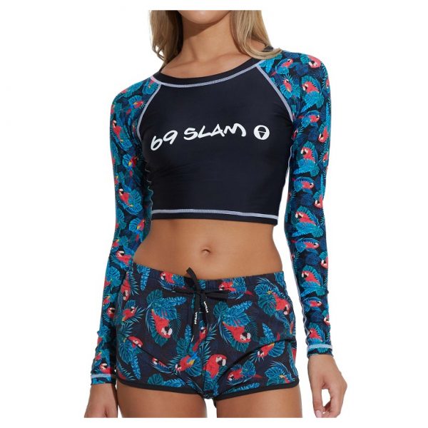 Women Rash Vest L/S Yoko Tropical Parrots - Hình ảnh 2