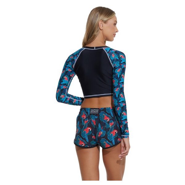 Women Rash Vest L/S Yoko Tropical Parrots - Hình ảnh 4