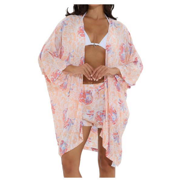 Women Oahu Summer Kimono Pine Creamique - Hình ảnh 2