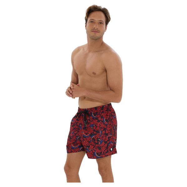 Men Boardshort Samoa Elastic Waist Blossoming Snake - Hình ảnh 3