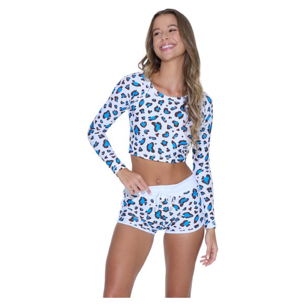 Women Rash Vest L/S Riana Lovepard