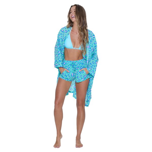 Women Oahu Summer Kimono Lovepard