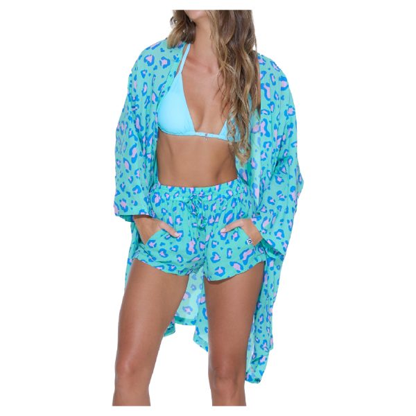 Women Oahu Summer Kimono Lovepard - Hình ảnh 2
