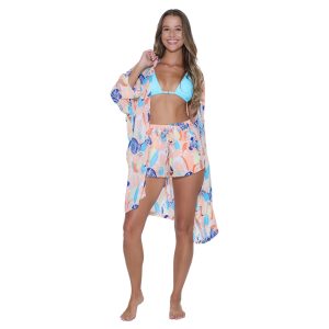 Women Oahu Summer Kimono Zebra