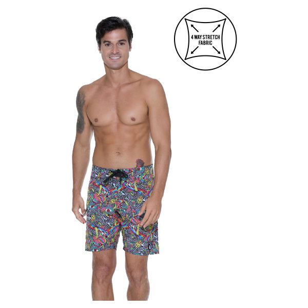 Men Boardshort Liam 4 Ways Stretch Psycodelic