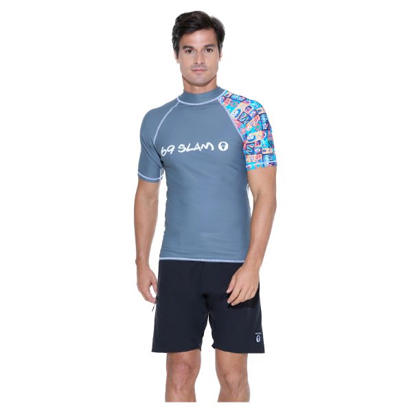 Men Rash Vest Koa S/S Weird Block