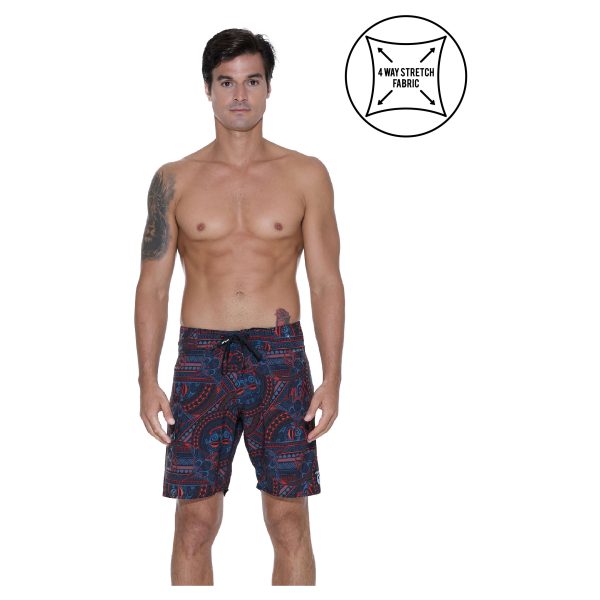 Men Boardshort Liam 4 Ways Stretch Samoan