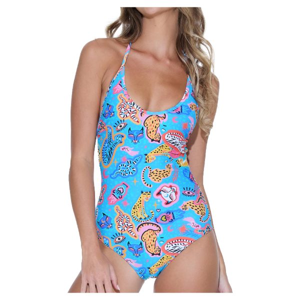 Women Swimwear Scarlett Halter One Piece Stay Wild - Hình ảnh 2