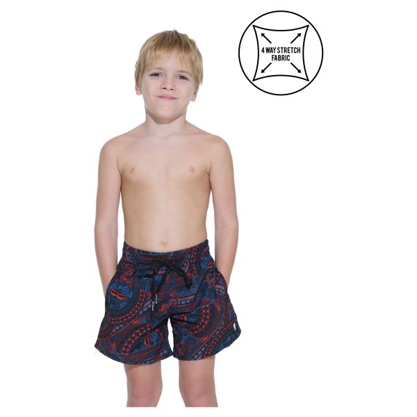 Kids Boardshort Tam Ew 4 Ways Stretch Samoan