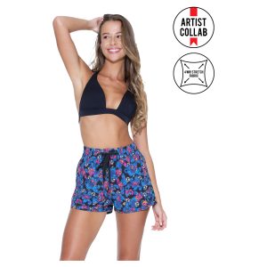 Women Boardshort Sandra High Waisted 4Ways Stretch 7 Deadly Monster