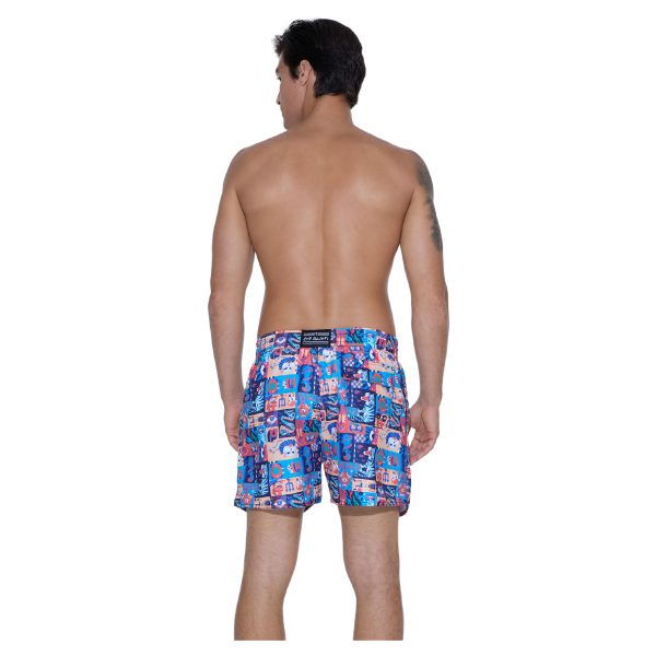 Men Boardshort Samoa Elastic Waist Weird Block - Hình ảnh 3