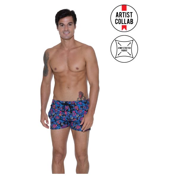 Men Boardshort Bajo 4 Ways Stretch Volley 7 Deadly Monster