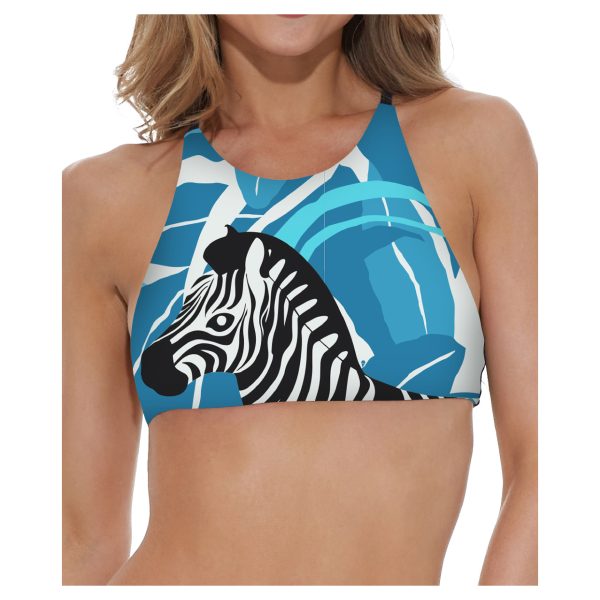 Women Swimwear Mila Surf Crop Top Zebra - Hình ảnh 2