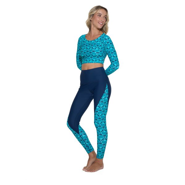 Women Rash Vest L/S Riana Fishes - Ảnh 3