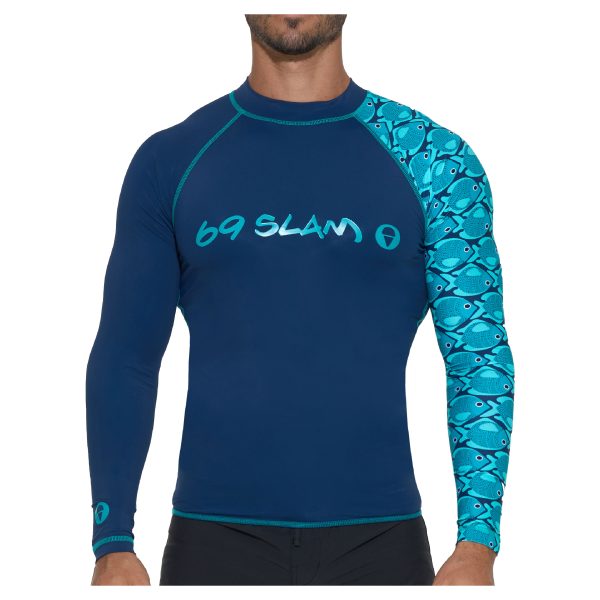 Men Rash Vest Diego L/S Fishes - Ảnh 2