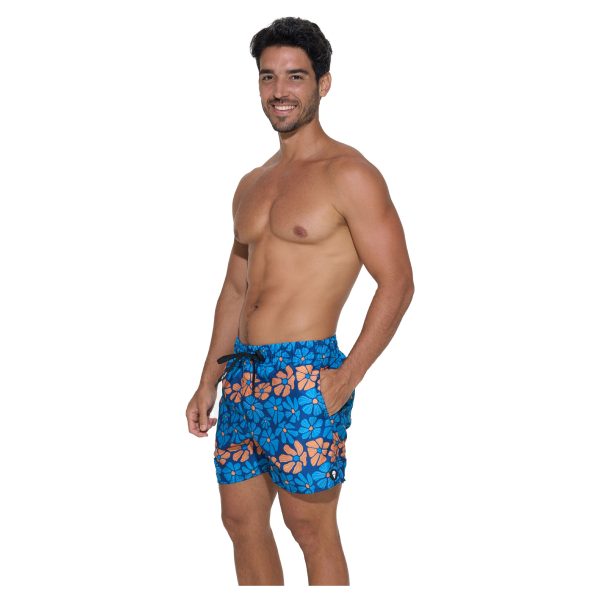 Men Boardshort Samoa Elastic Waist Flower Power - Ảnh 4