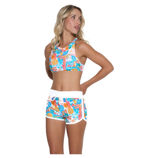 Women Swimwear Mila Surf Crop Top Beach And Love - Ảnh 4