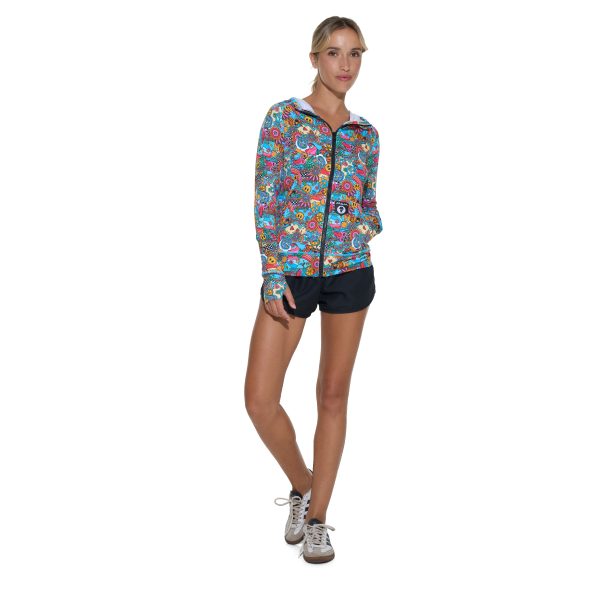 Women Cali Hooded Vest Tropical Lah