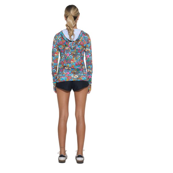 Women Cali Hooded Vest Tropical Lah - Ảnh 3
