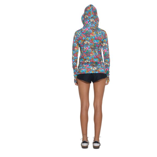 Women Cali Hooded Vest Tropical Lah - Ảnh 6
