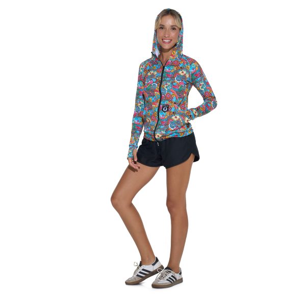 Women Cali Hooded Vest Tropical Lah - Ảnh 4