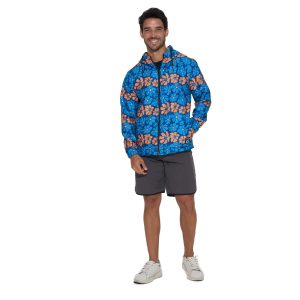 Men Windbreaker Leo Flower Power