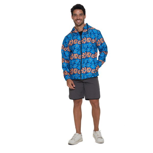 Men Windbreaker Leo Flower Power