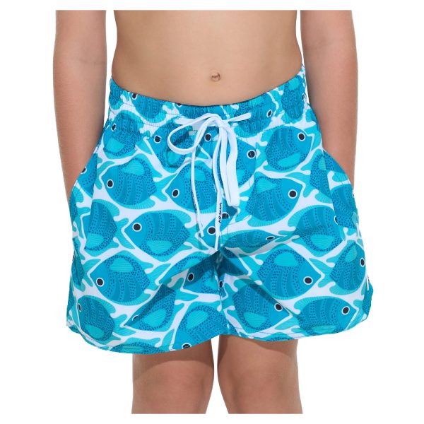 Kids Boardshort Tam Ew 4 Ways Stretch Fishes - Ảnh 2