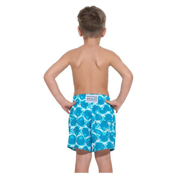 Kids Boardshort Tam Ew 4 Ways Stretch Fishes - Ảnh 3