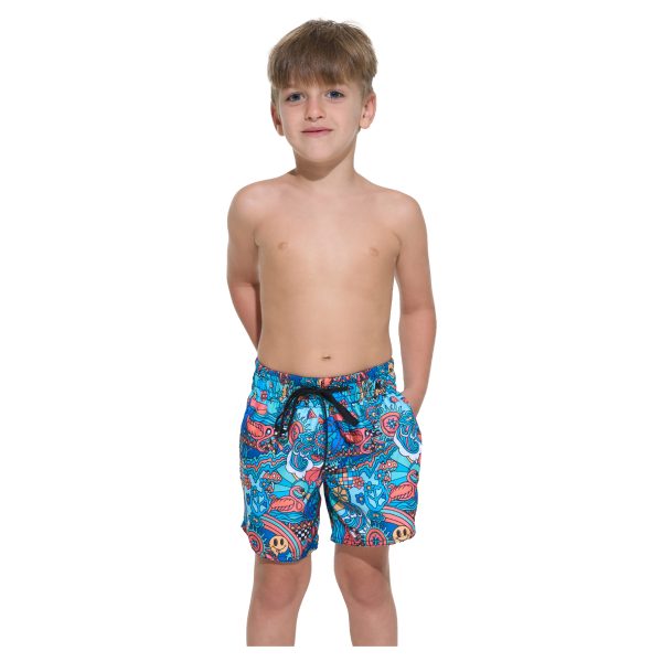 Kids Boardshort Jay Elastic Waist Tropical Lah