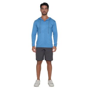 Men Tee Loose Byron Plain Moss Blue