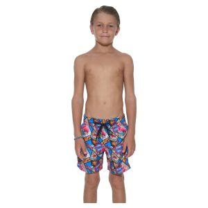 Kids Boardshort Jay Elastic Waist Cosmic Pink