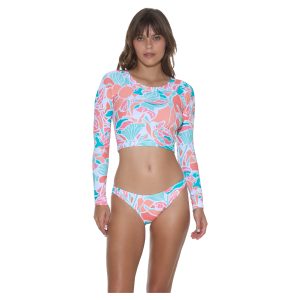 Women Rash Vest L/S Riana Glass Tiger