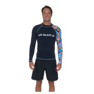 Men Rash Vest Diego L/S Cosmic Pink