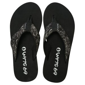 Men Sandals Ryan Floral Mandala Black